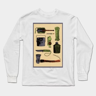 Survival Gear Illustration Long Sleeve T-Shirt